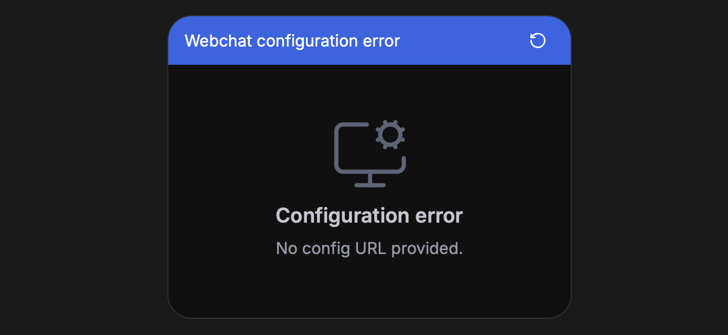 Missing config URL