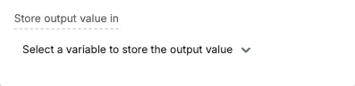Output Value field
